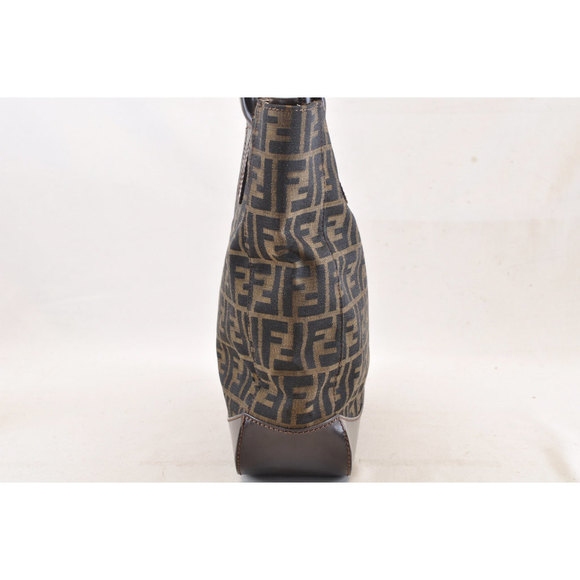 FENDI Zucca Canvas Tote Bag Brown Auth am1300s - Picture 4 of 10